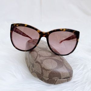 Like New COACH Sunglasses Tortoise Pink Lens
